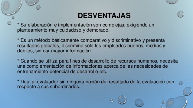 Método de distribución forzada y metodo de comparacion por