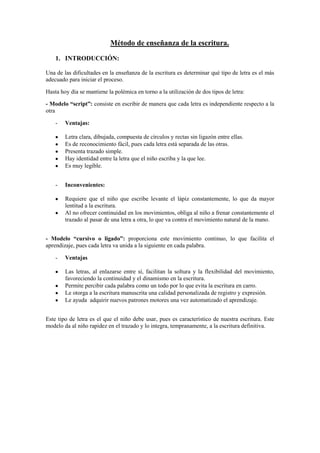 Método de enseñanza de la lectura y la escritura para niños con a | DOCX