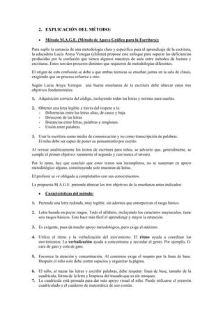 Método de enseñanza de la lectura y la escritura para niños con a | DOCX