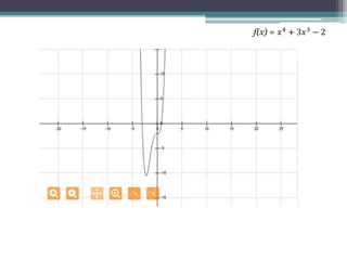 f(x) = 𝑥4 + 3𝑥3 − 2
 
