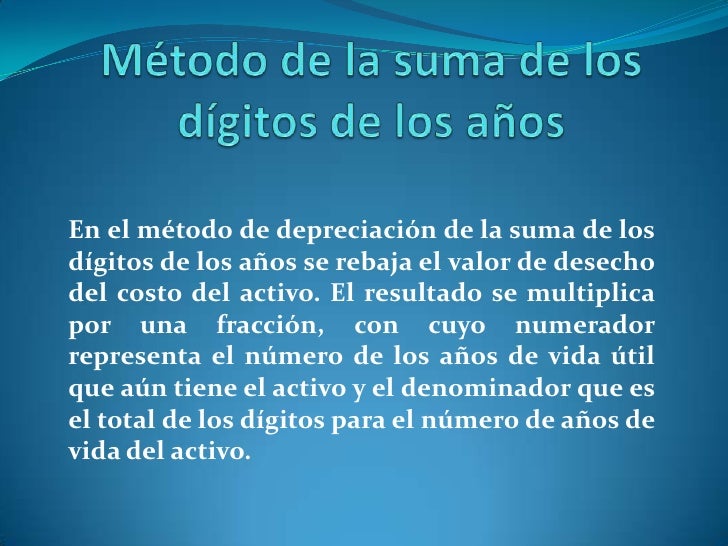 MéTodo De La Suma De Los DíGitos De