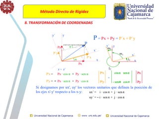 Método Directo de Rigidez
8. TRANSFORMACIÓN DE COORDENADAS
 