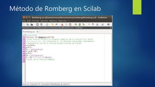 Método de Romberg en Scilab
 