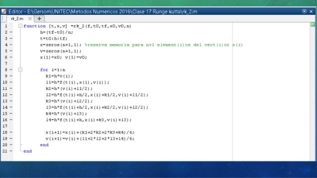 Método de runge kutta