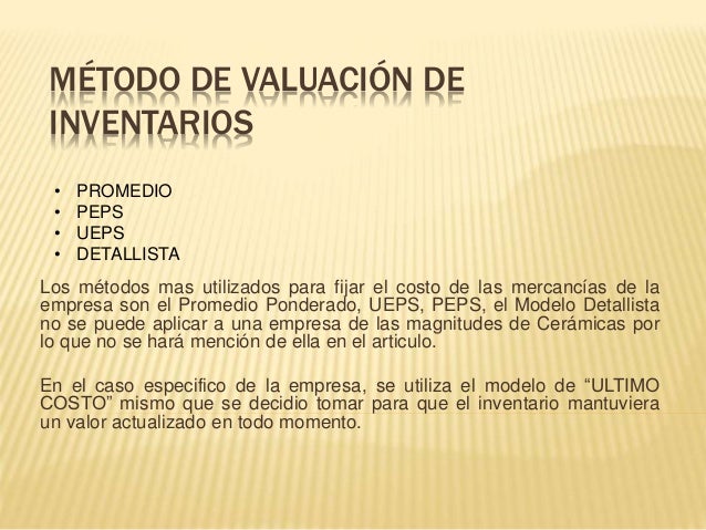 VALUACION DE INVENTARIOS