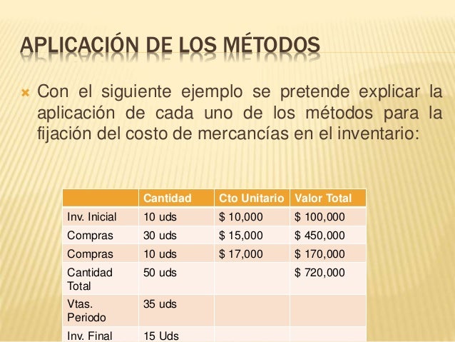 VALUACION DE INVENTARIOS