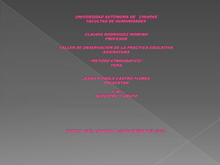 Método etnográfico