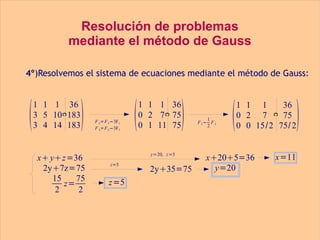 Me To Do Gauss Método Gauss | ODP