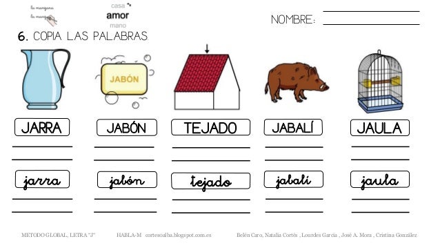 juguetes con la letra j