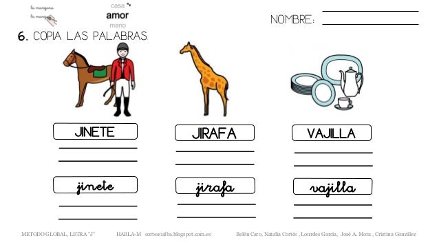 juguetes con la letra j