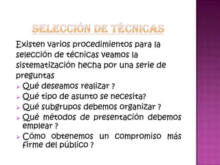 De la temática a considerar 