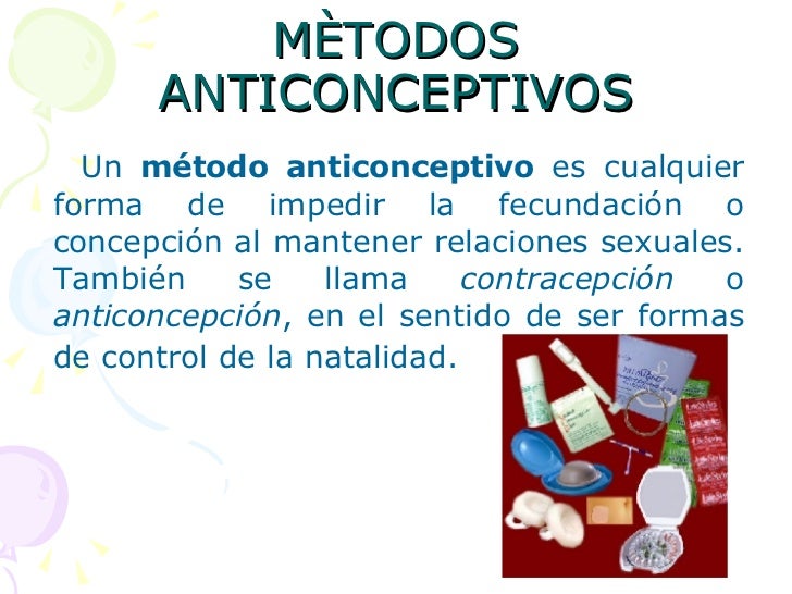 Resultado de imagen para que es un metodo anticonceptivo