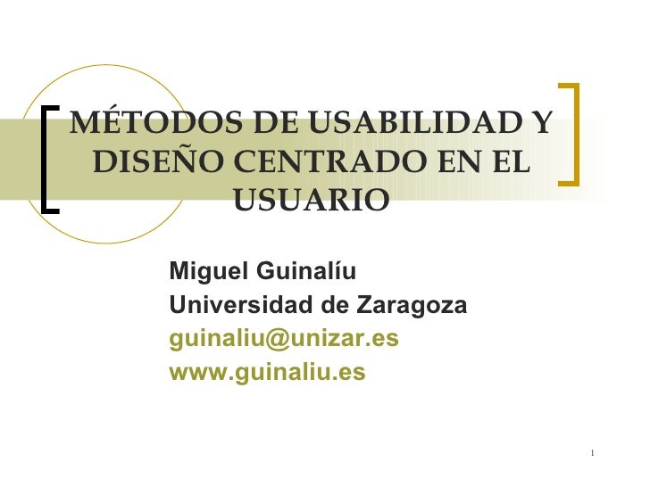 MéTodos De EvaluacióN De Usabilidad MéTodos De EvaluacióN De Usabilidad