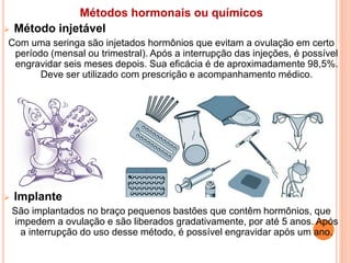Métodos anticonceptivos ou anticoncepcionais | PPTX