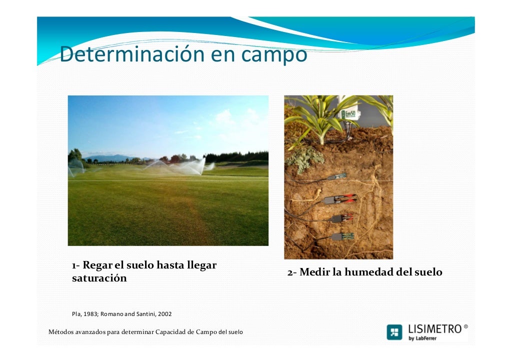 Métodos avanzados para determinar la Capacidad de Campo del suelo Métodos avanzados para determinar la Capacidad de Campo del suelo