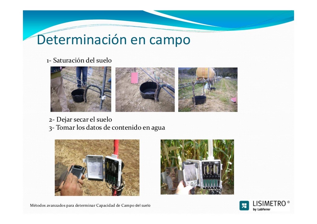 Métodos avanzados para determinar la Capacidad de Campo del suelo Métodos avanzados para determinar la Capacidad de Campo del suelo