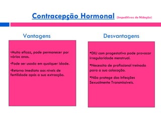 <ul><li>Muito eficaz, pode permanecer por vários anos. </li></ul><ul><li>Pode ser usada em qualquer idade. </li></ul><ul><...