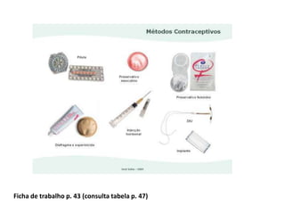 Ficha de trabalho p. 43 (consulta tabela p. 47)

 