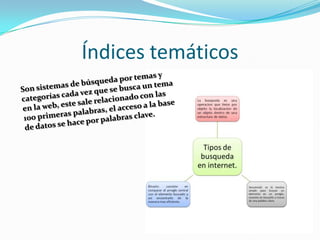 Índices temáticos
 