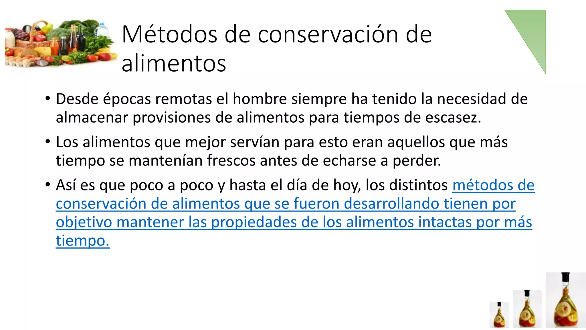Métodos de conservación de alimentos | PPTX