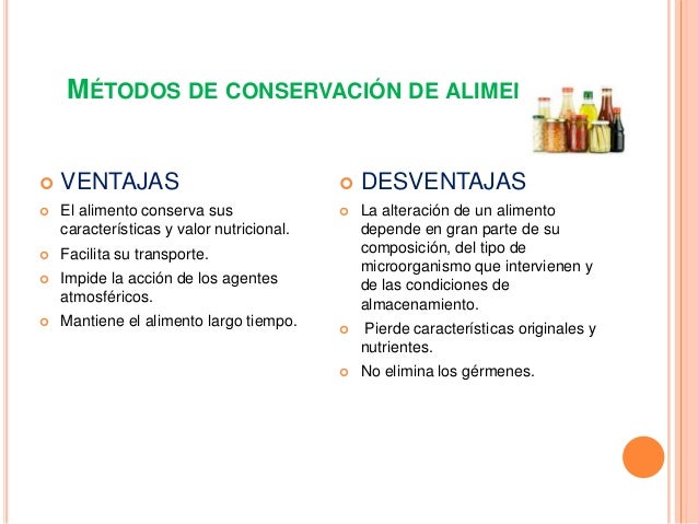 Métodos de conservción de los alimentos 3