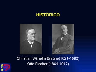 HISTÓRICO Christian Wilhelm Braüne(1821-1892) Otto Fischer (1861-1917) 