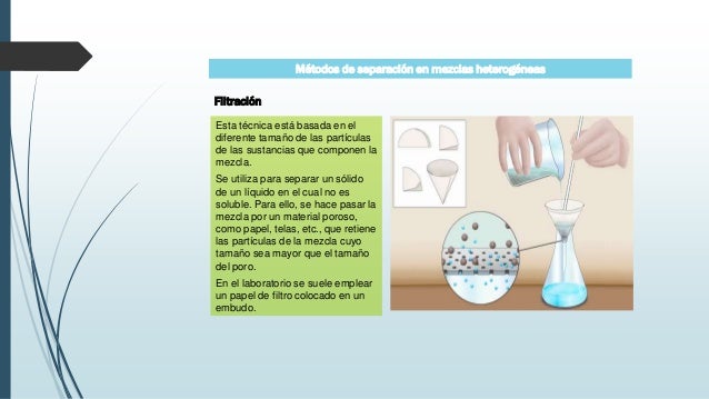 Métodos de separación de mezclas