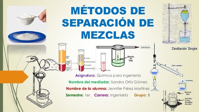 Métodos De Separación De Mezclas Jennifer