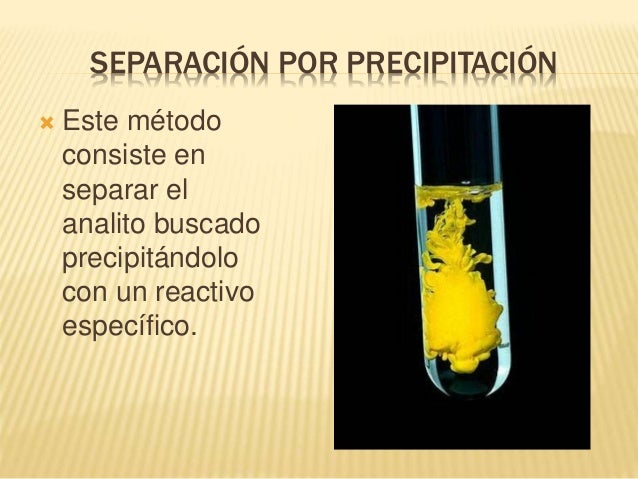 Métodos de separación de soluciones