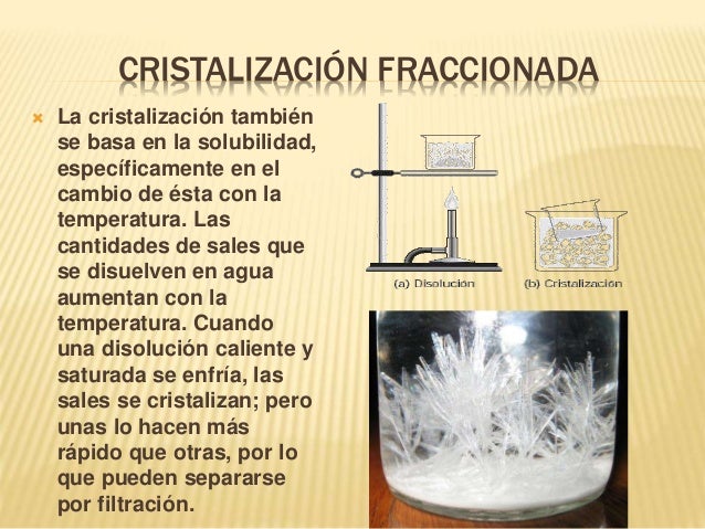 Métodos de separación de soluciones
