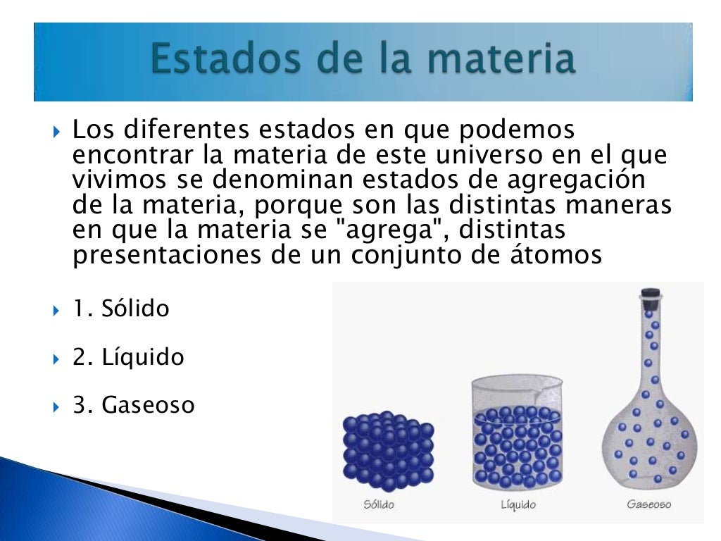 Métodos de separación y estados de la materia