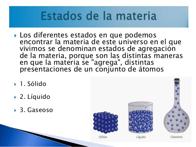 Métodos de separación y estados de la materia