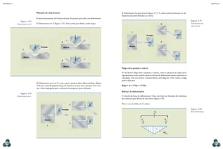 mecânica 5                                                                                                                                                                                                             CAPÍTULO 2




                                Métodos de dobramento                                                            3. Dobramento de ação frontal (figura 2.77). É usado preferencialmente no do-
                                                                                                                 bramento de perfis fechados ou curvos.
                                Existem basicamente três formas de ação do punção para obter um dobramento:
                Figura 2.75                                                                                                                                                                        Figura 2.77
             Dobramento em V.   1. Dobramento em V (figura 2.75). Mais usado para dobrar perfis largos.                                                          2                                 Dobramento de
                                                                                                                                                                                                   ação frontal.


                                                                                                                            1
                                                                                                                                               Punção


                                                              2                                                                                                  3

                                     Punção                                                                               Matriz
                                                                  Matriz
                   1


                   Matriz
                                                              3


                                                                  Matriz
                                                                                                                 Folga entre punção e matriz
                                                                                                                 Se não houver folga entre o punção e a matriz, como a espessura da chapa não é
                                                                                                                 rigorosamente exata, podem aparecer formas de dobramento muito superiores às
                                                                                                                 calculadas. Por esse motivo, é normal deixar uma folga de 1/10e. Assim, a folga
                                                                                                                 total é dada por:
                                2. Dobramento em L ou U, com o qual é possível obter dobras perfeitas (figura
                                2.76) por causa do pequeno braço de alavanca em que atua o punção. Esse siste-   folga = e + 1/10e = 11/10e
                                ma é mais empregado para a obtenção de pequenas peças dobradas.
                                                                                                                 Esforço de dobramento
                Figura 2.76
             Dobramento em L.                                                                                    O cálculo da força de dobramento é feito com base nas fórmulas de resistência
                                                                                                                 dos materiais para flexão de uma barra (figura 2.78).

                                                                           2                                     Para o caso da dobra em V, temos:

                                                              Punção                                                                                                                               Figura 2.78
                                                                                                                                                            FD                                     Barra flexionada.

                                                                                                                                                        l
                                         Matriz                                                                                          FD                           FD
                                                                           3                                                              2                            2
                                            1


                                                                                                                                                                     Mfmax




  114                                                                                                                                                                                                                      115
 
