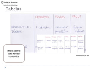 Fonte: Educação UOL
Tabelas
Interessante
para revisar
conteúdos
 