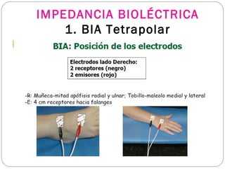 IMPEDANCIA BIOLÉCTRICA
1. BIA Tetrapolar
 