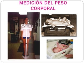 MEDICIÓN DEL PESO
CORPORAL
 