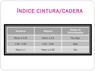 ÍNDICE CINTURA/CADERA
 