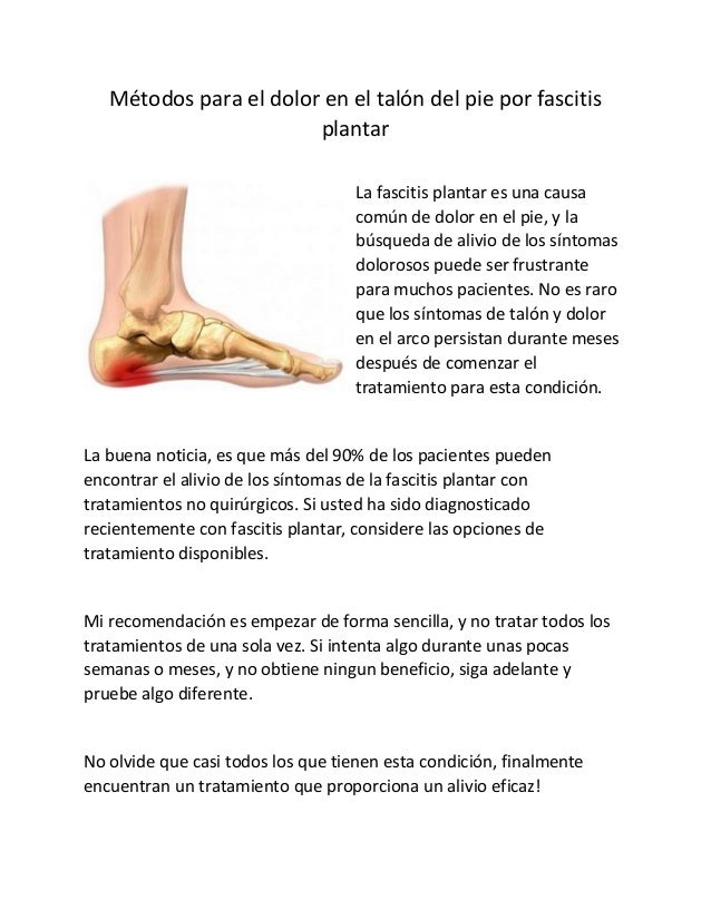 Métodos Para El Dolor En El Talón Del Pie Por Fascitis Plantar Métodos Para El Dolor En El Talón Del Pie Por Fascitis Plantar