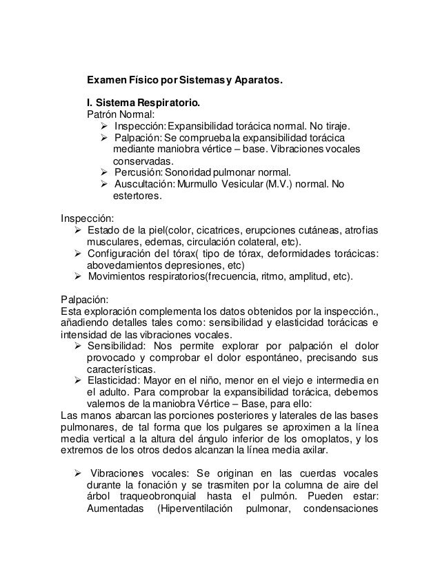 Métodos para el examen físico