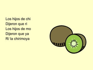 Los hijos de chi  Dijeron que ri Los hijos de mo  Dijeron que ya R/ la chirimoya 