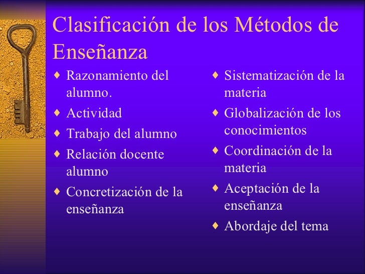 Métodos y técnicas de enseñanza
