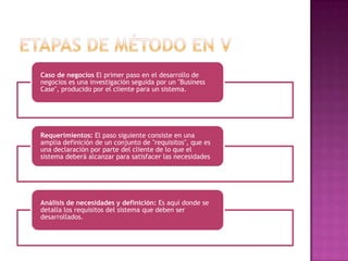 Etapas de método en V