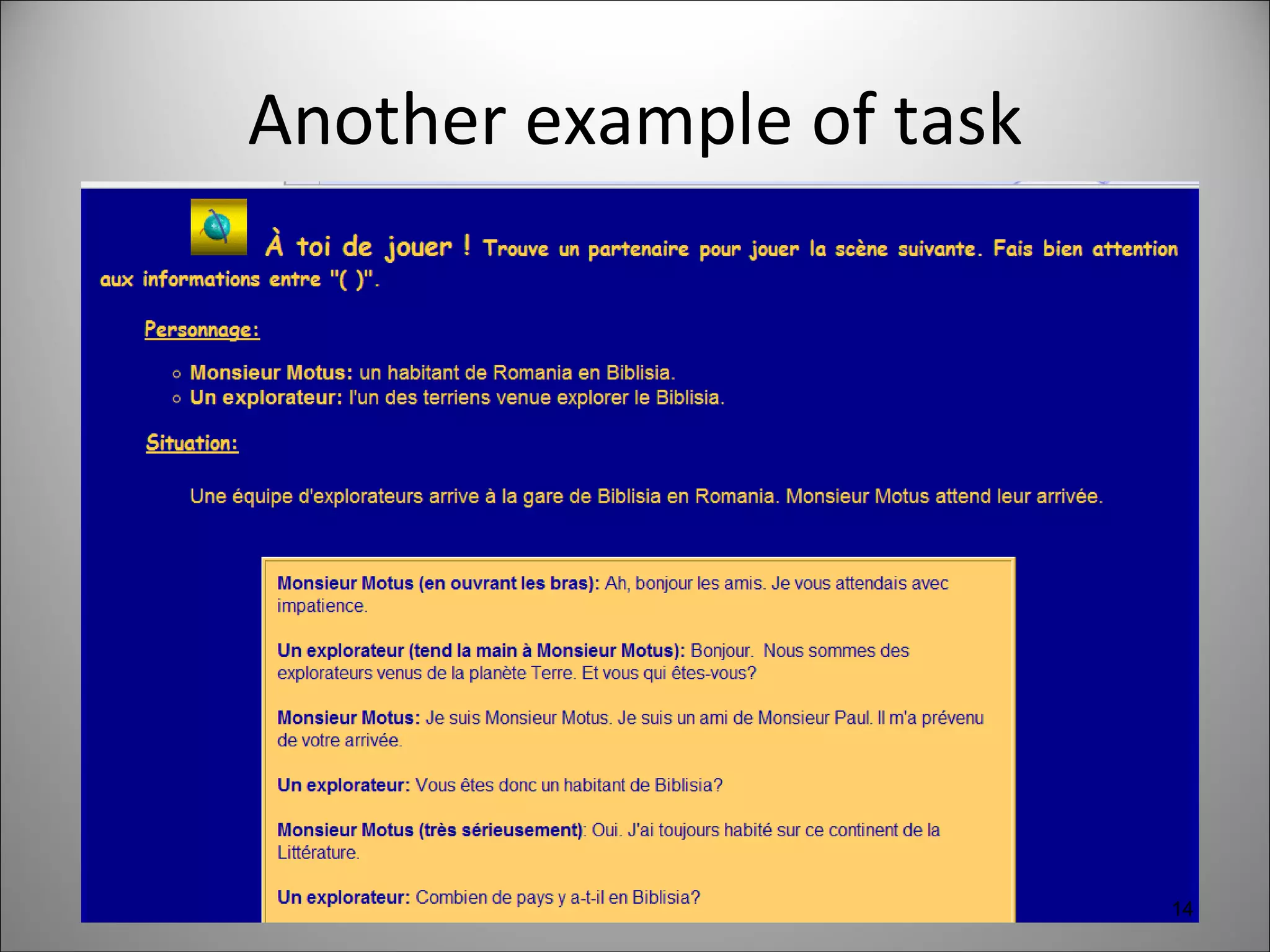 Another example of task 