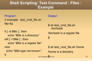 OpenGurukul : Language : Shell Scripting | PPT