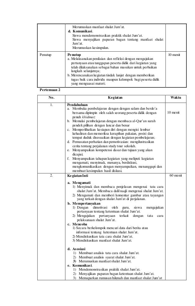 Micro Teaching - Contoh RPP Kurikulum 2013