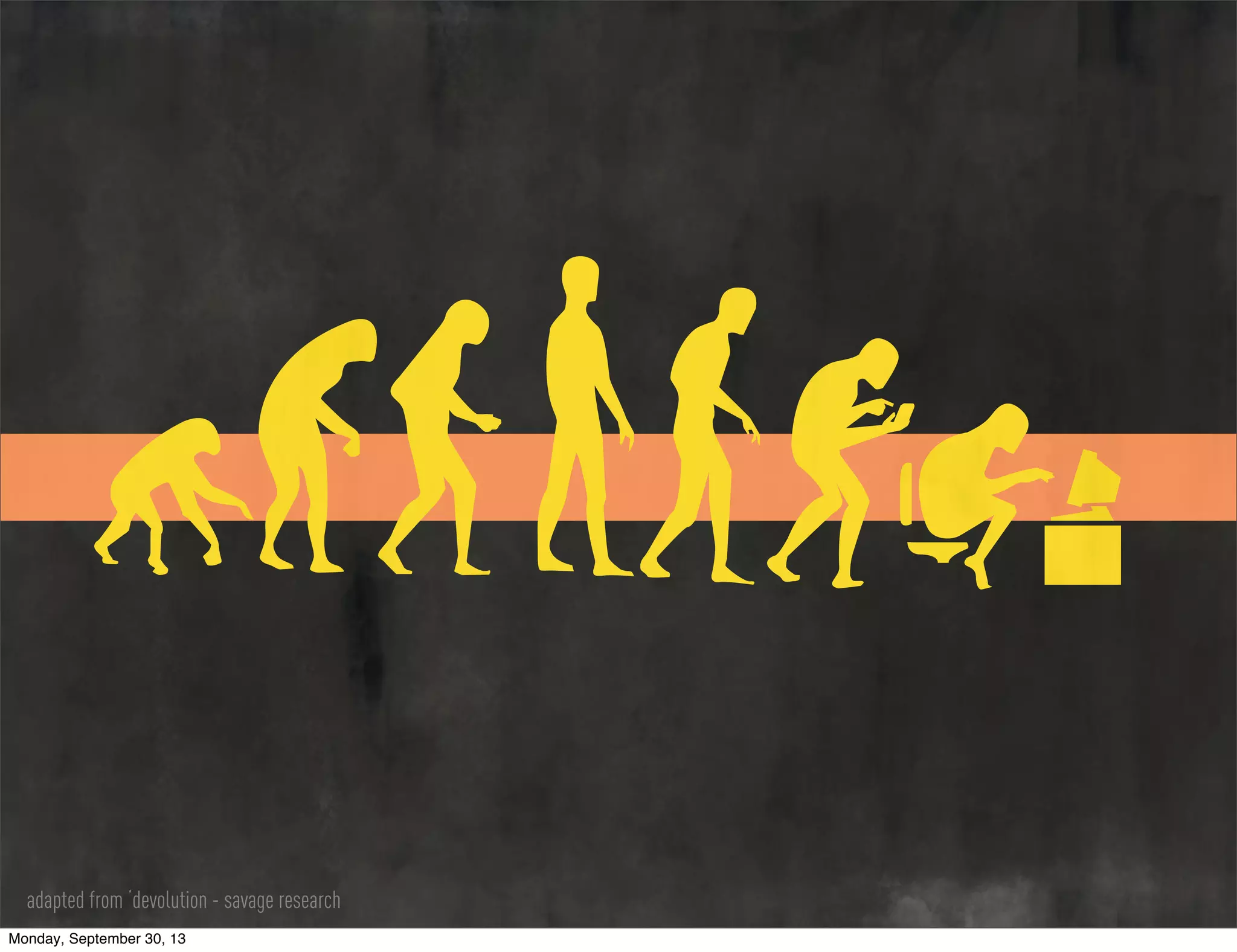 adapted from ‘devolution - savage research
Monday, September 30, 13
 