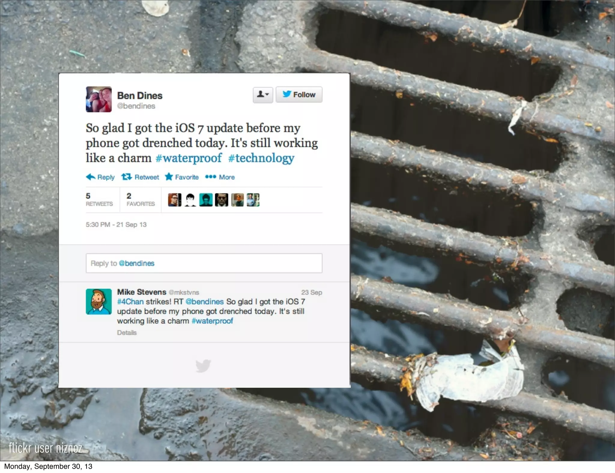 flickr user niznoz
Monday, September 30, 13
 