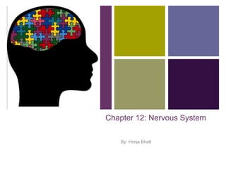 +
Chapter 12: Nervous System
By: Himja Bhatt
 