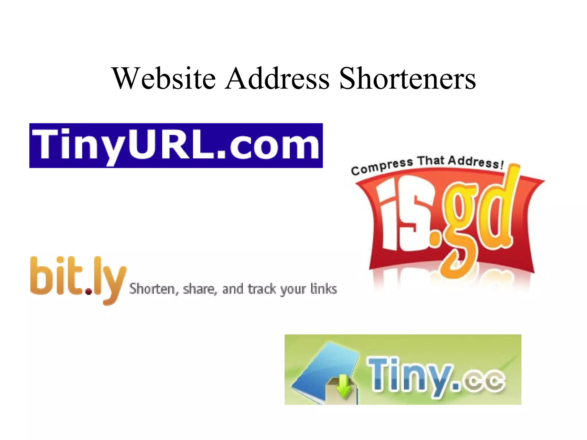 Website Address Shorteners 