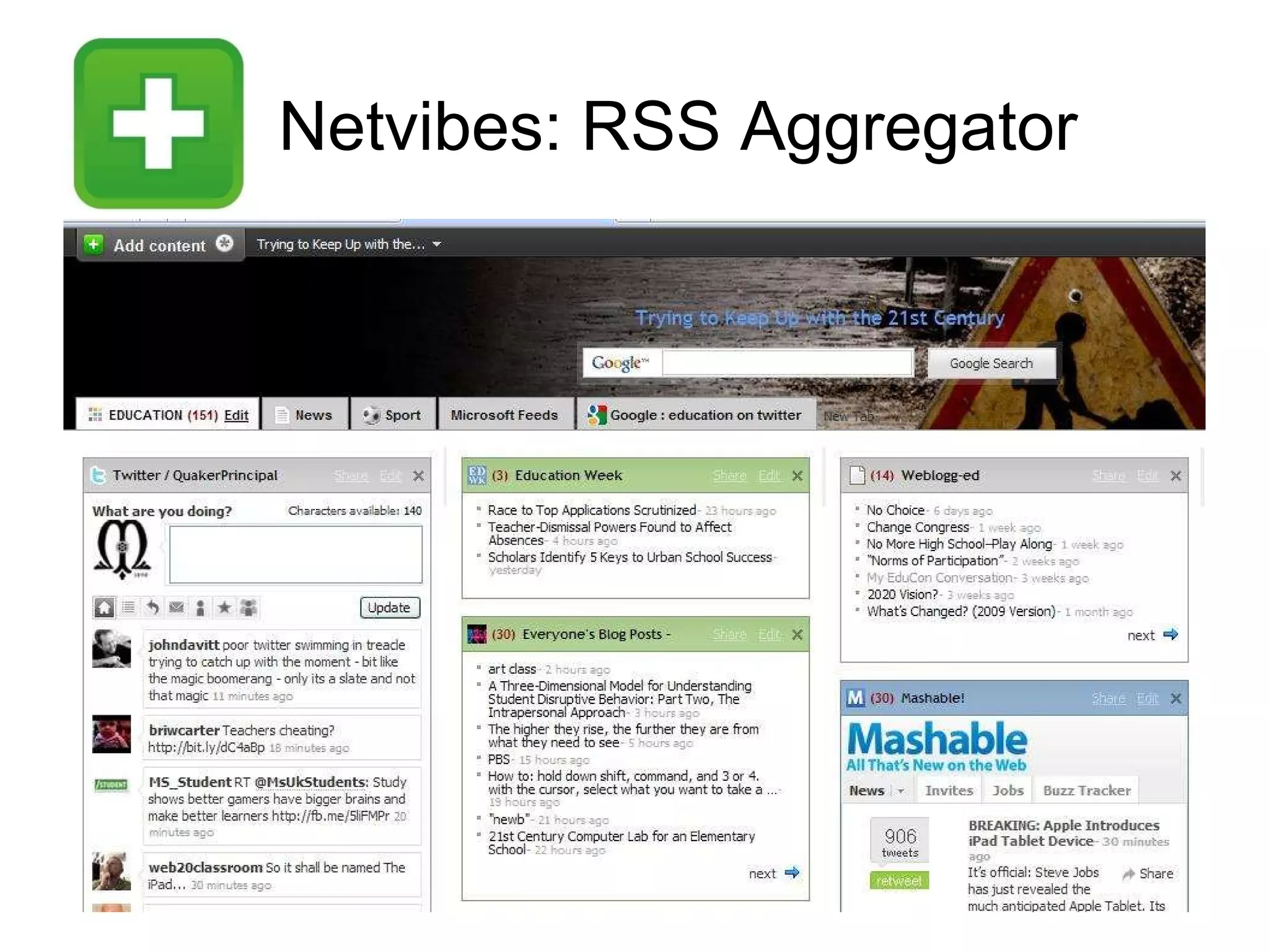 Netvibes: RSS Aggregator 